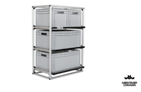 Regalsystem Quer Auszug Breite 600 - 900 mm